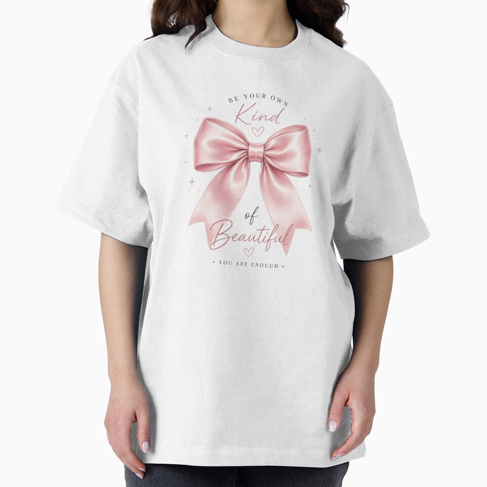 Be Your Own Kind of Beautiful Pink Bow Self Love Coquette Aesthetic by Feminine Energy Studio