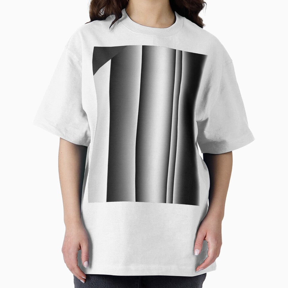 CONTEMPORARY BLACK AND WHITE AND GREY FRACTURED STRIPE by ozcushionstoo