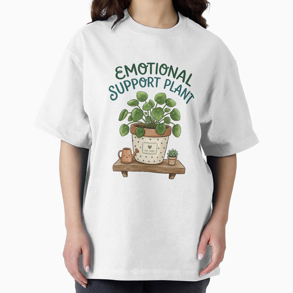 Emotional Support Plant Cute Pilea Houseplant Illustration by BobaBunny76