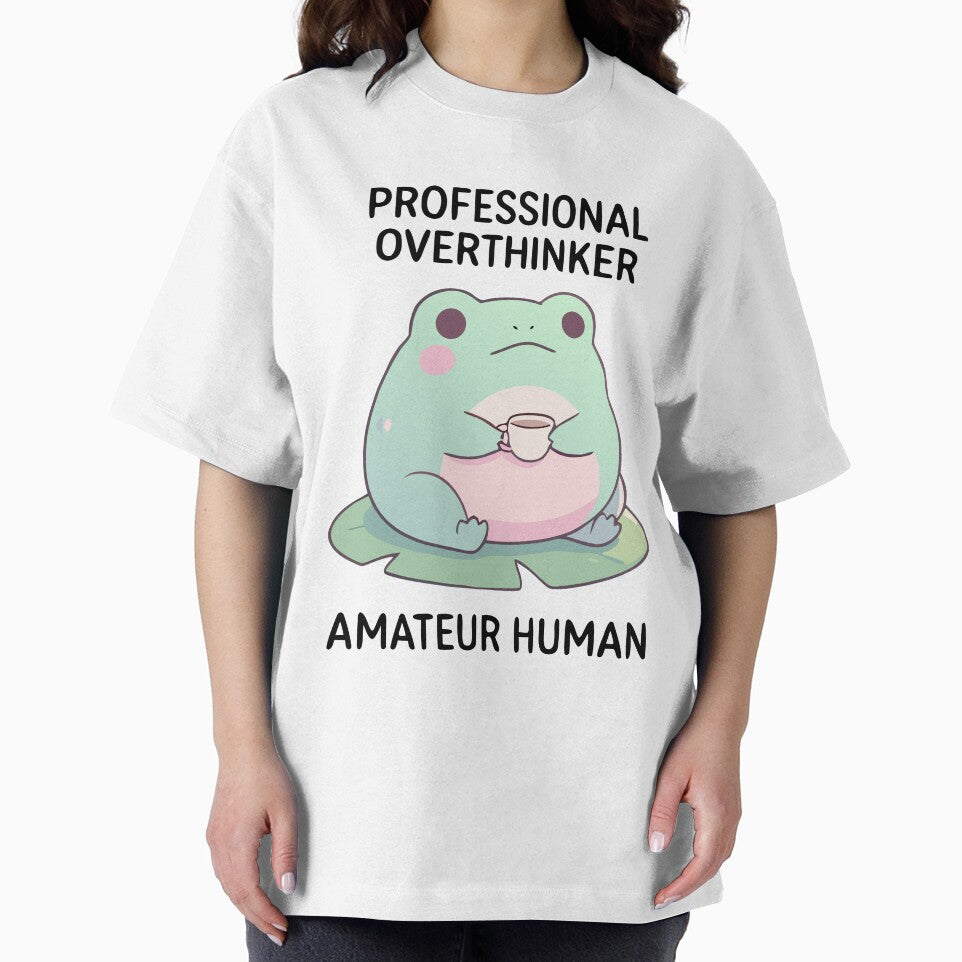 Professional Overthinker Amateur Human Cute Frog Art by Zatch-Bell