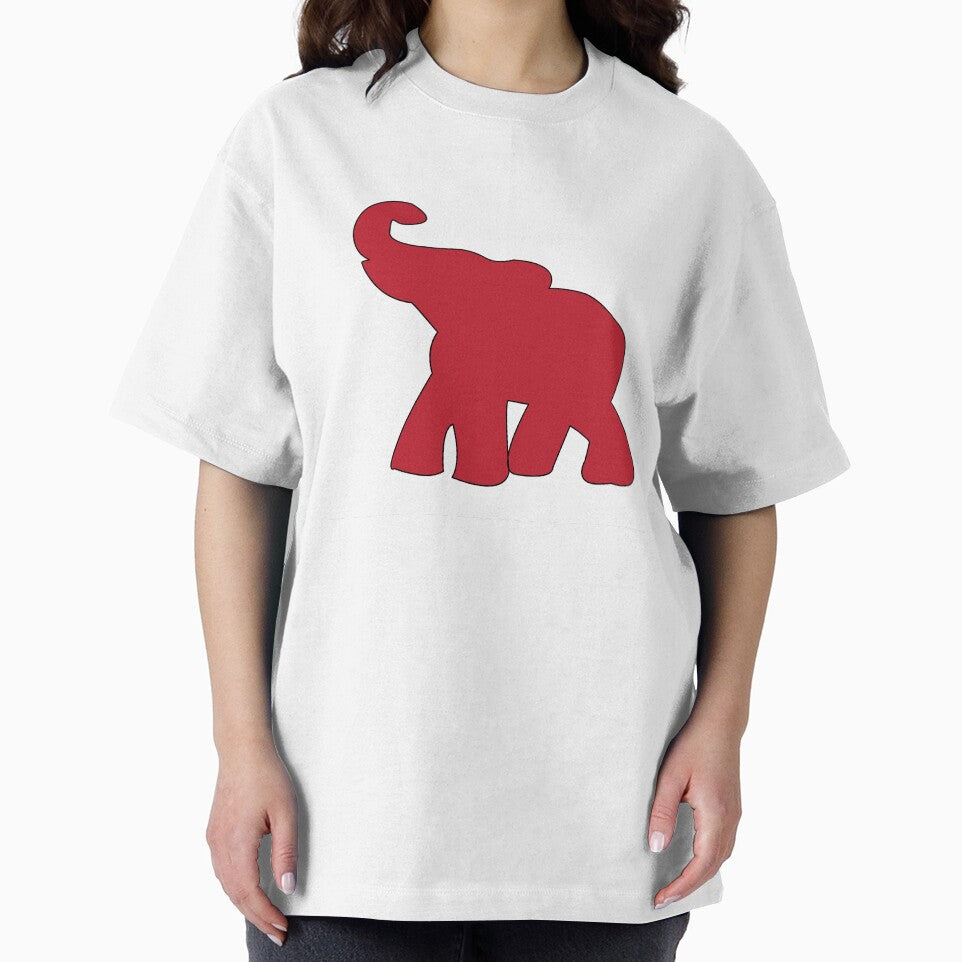 Red Elephant Silhouette Vector by emmilowski