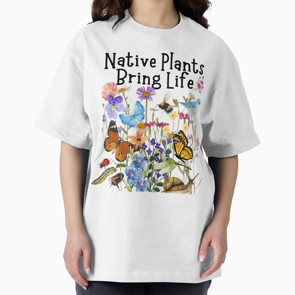 Native Plants Bring Life Colorful Pollinator Design by EarthArtDesigns