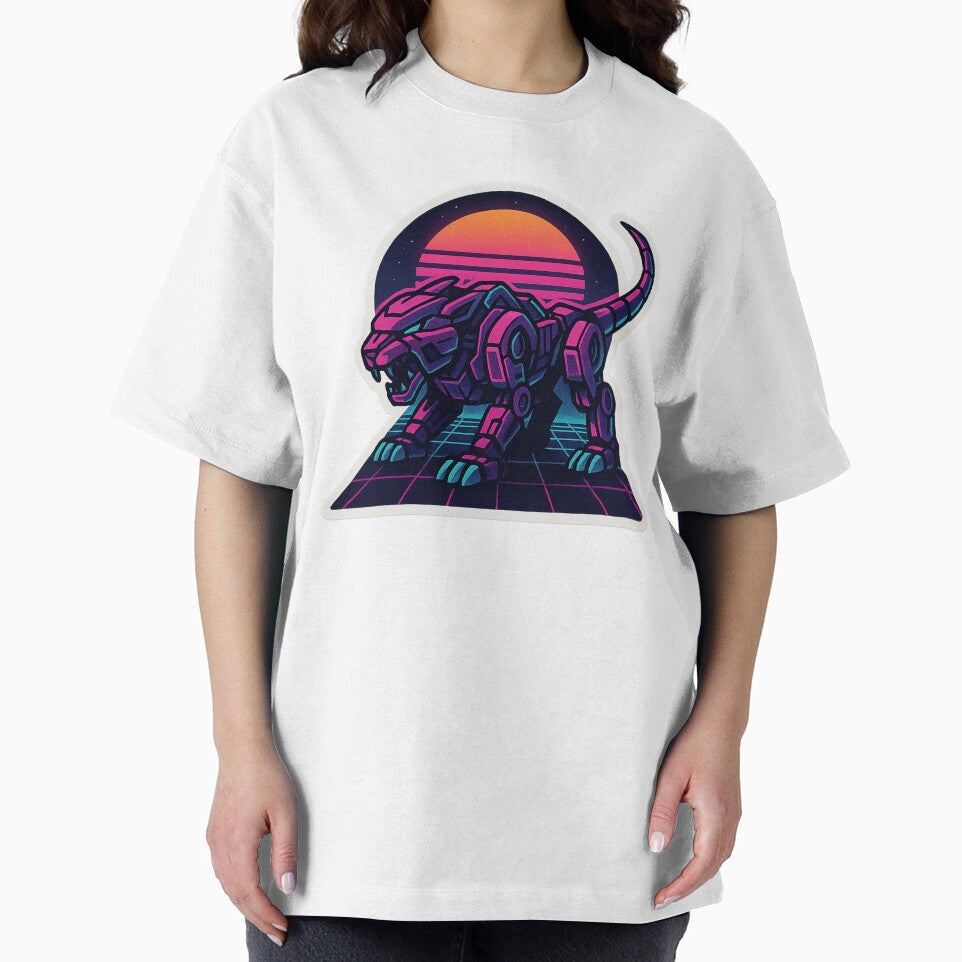 Cyber Panther – Retro Synthwave Mecha Beast by derb darb