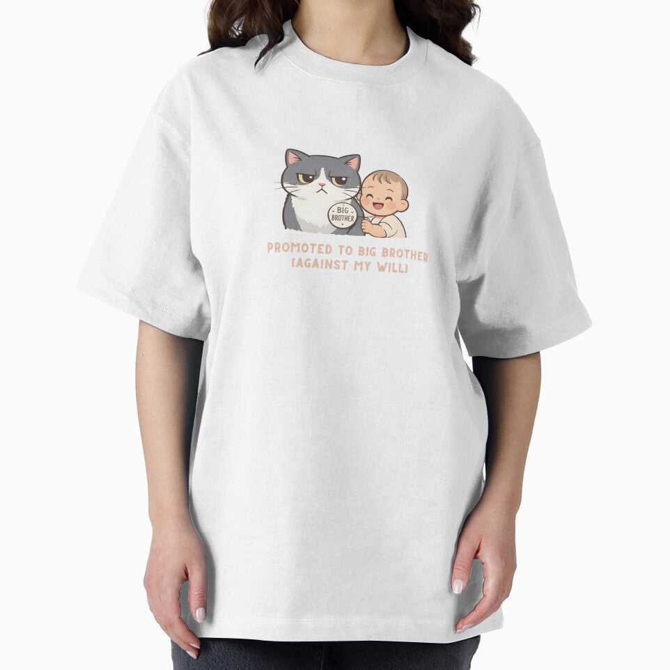 Promoted to Big Brother Cat Shirt, Funny Cat & Baby Tee, New Baby Announcement Gift, Pet Parent Humor, British Shorthair Design by Mojibebe