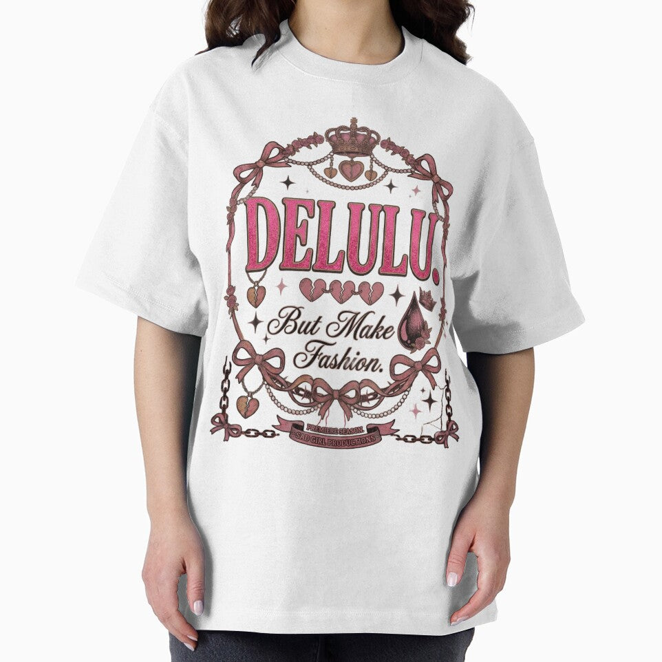 Delulu But Make It Fashion Pink Glitter Coquette Design by InkroarCo