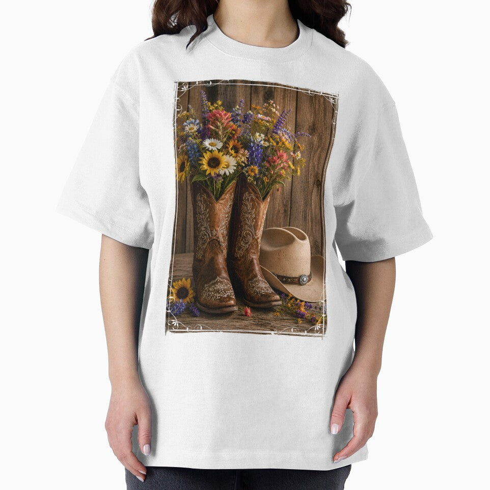 Wildflower Cowgirl – Rustic Western Boots & Flowers by The Cutting Room