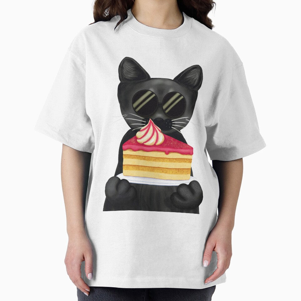 The Midnight Café Familiars | Pastel Goth Dessertcore Black Cat Kawaii Art by More Prussian Blue