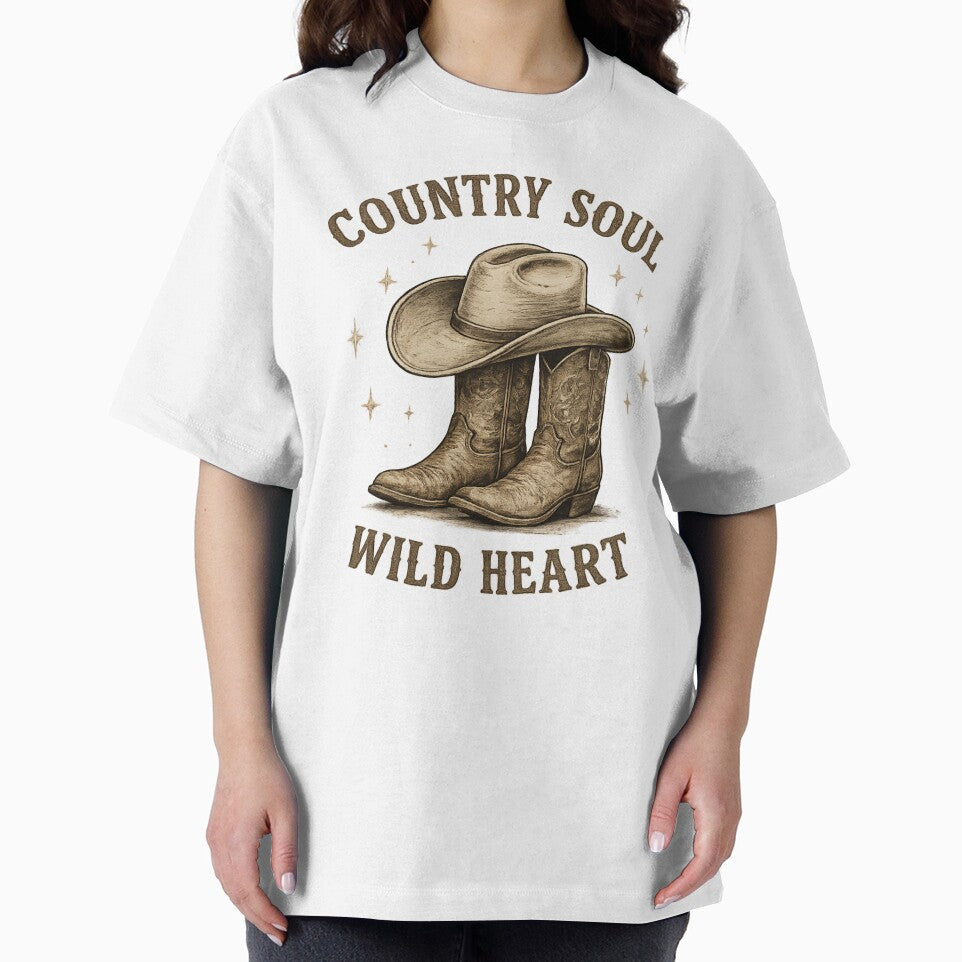 Country Soul Wild Heart – Cowgirl Boots & Hat Western Design by  QuarterHorseArt by Just my Studio