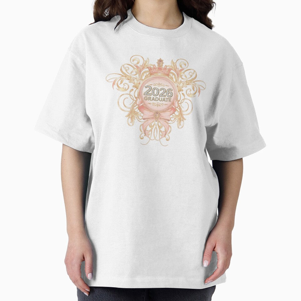 2026 Graduate with Royal Crown Motif, Pink Bow & Diamonds by JeweledDesigns
