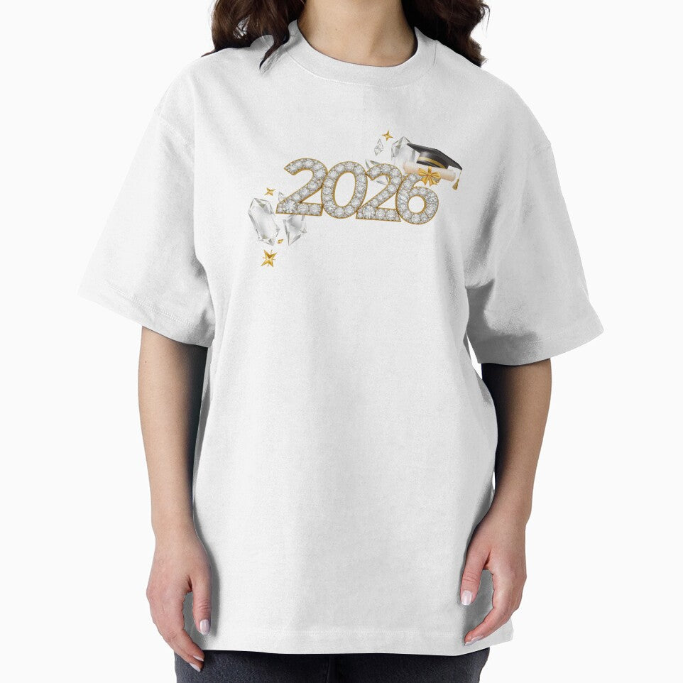 Graduate 2026 with Diamonds, Stars & Black Graduation Hat by JeweledDesigns