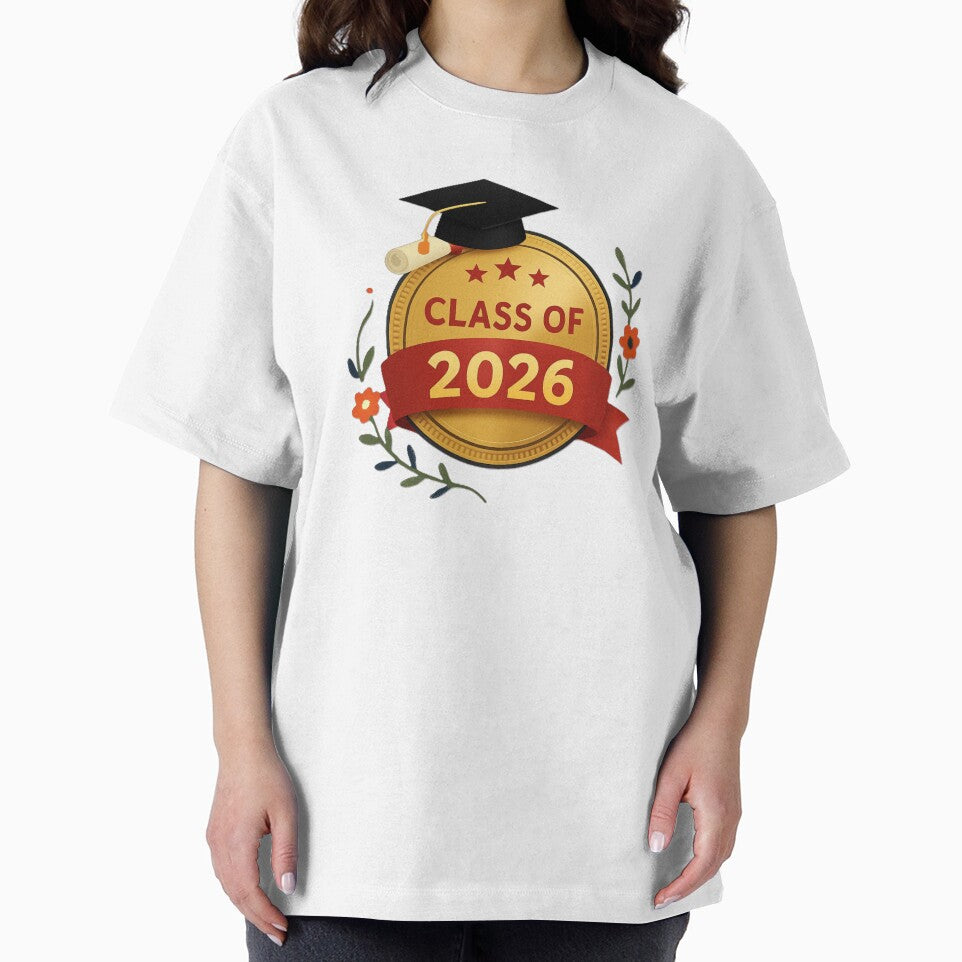 Class of 2026 Graduation Emblem with Cap and Diploma by GeoandHome