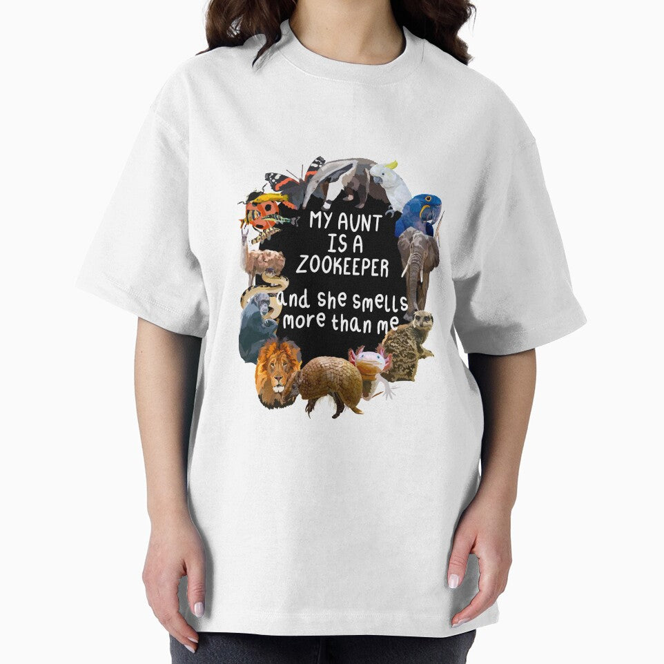 A is for Auntie Zookeeper,Auntie Zookeeper Design – Dedicated Wildlife Care and Passionate Animal Keeper Artwork by PrettylittlepastelUk