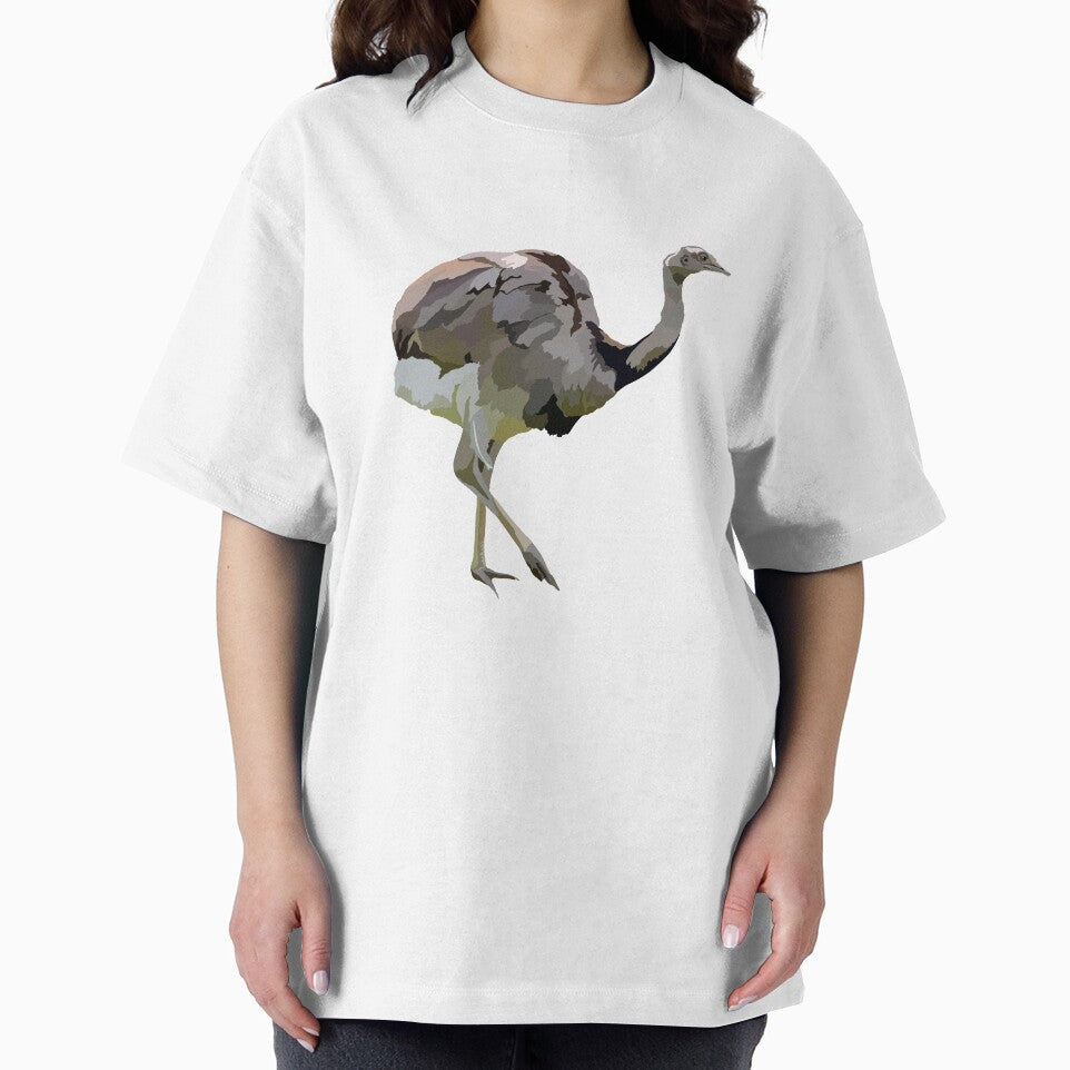 R is for Rhea,Rhea Artwork – Graceful Flightless Bird Illustration and Wildlife Design by PrettylittlepastelUk