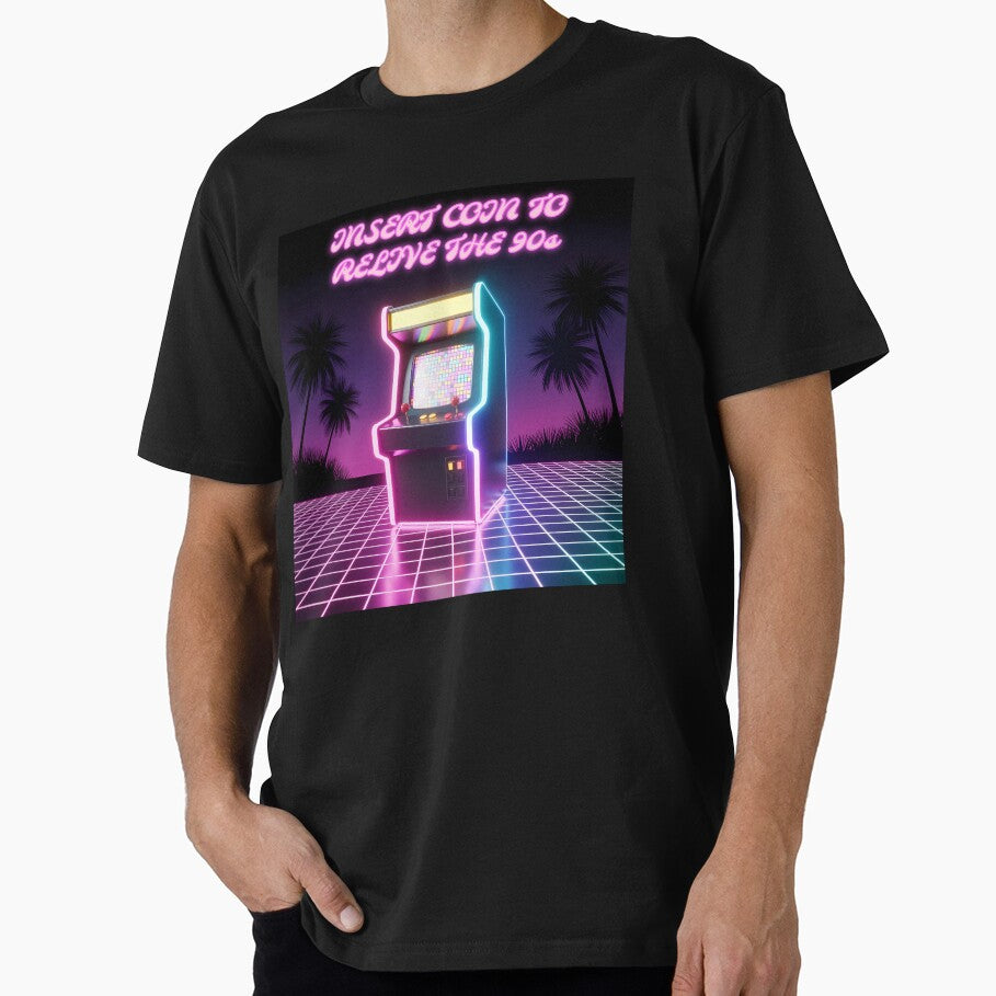 Insert Coin Retro Arcade Vaporwave Aesthetic by InkLogicLab