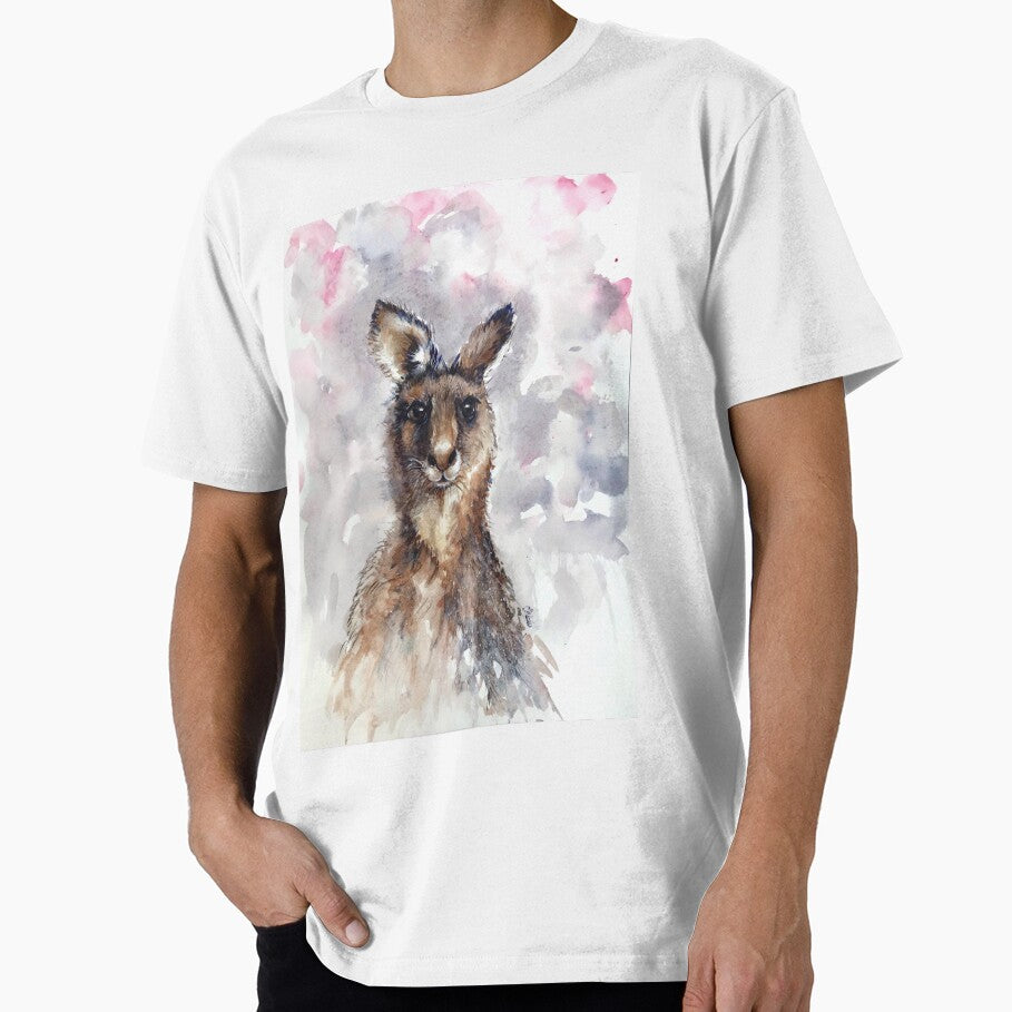 Kangaroo portrait painting by Chris Hobel
