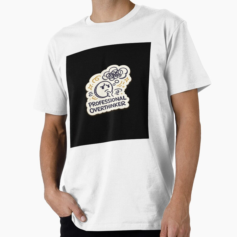 Professional Overthinker Funny Doodle Sticker by Genzfirevibes
