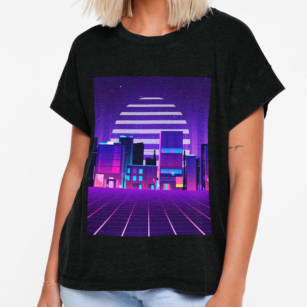 Futuristic Neon City by MaiZephyr