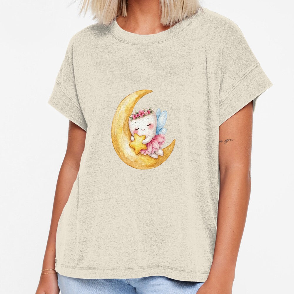 Cute Tooth Fairy Sleeping on the Moon | Watercolor Fairy Tooth by Mommy-Smile