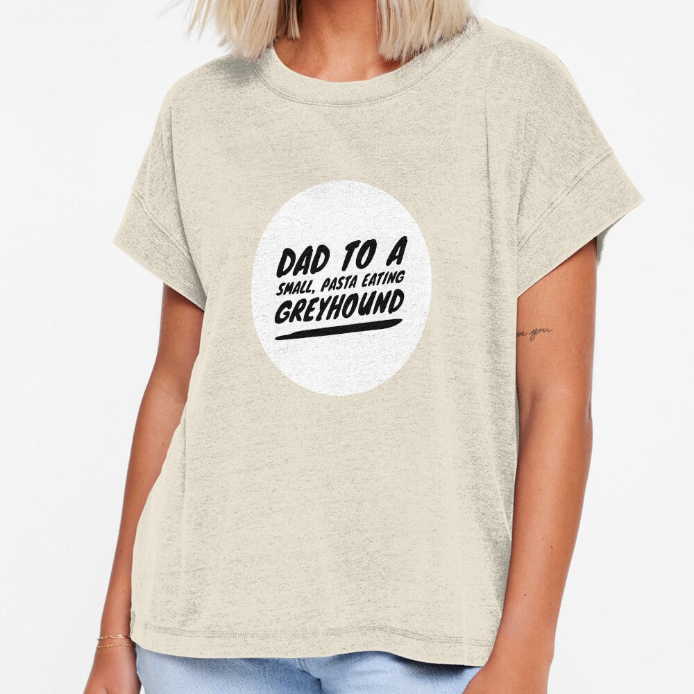Dad To A Small, Pasta Eating Greyhound - Black by DoggoneTees