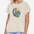 Moana Inspired Abstract Ocean Adventure Art | Polynesian Island Wave Graphic | Tropical Voyage Illustration by Dimu Co.