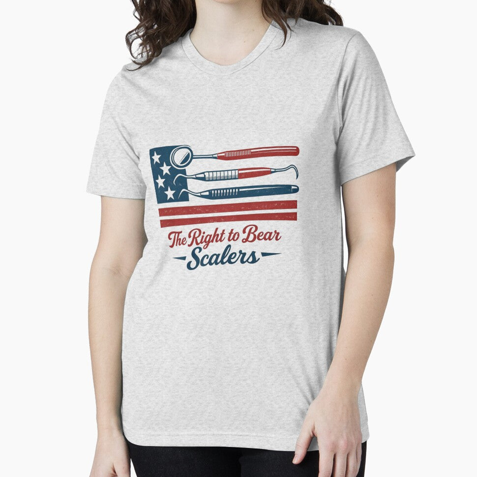 The Right to Bear Scalers Funny Dentist 4th of July Shirt Dental Hygienist Gift by Print Loft