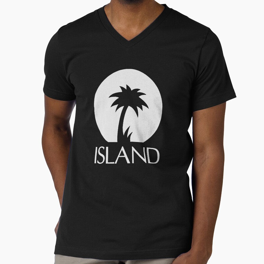 Desert Island palm tree vinyl disc logo by Kludoman