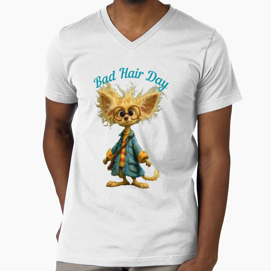 Funny Bad Hair Day – Cute Fluffy Chihuahua by AJ Art Studio