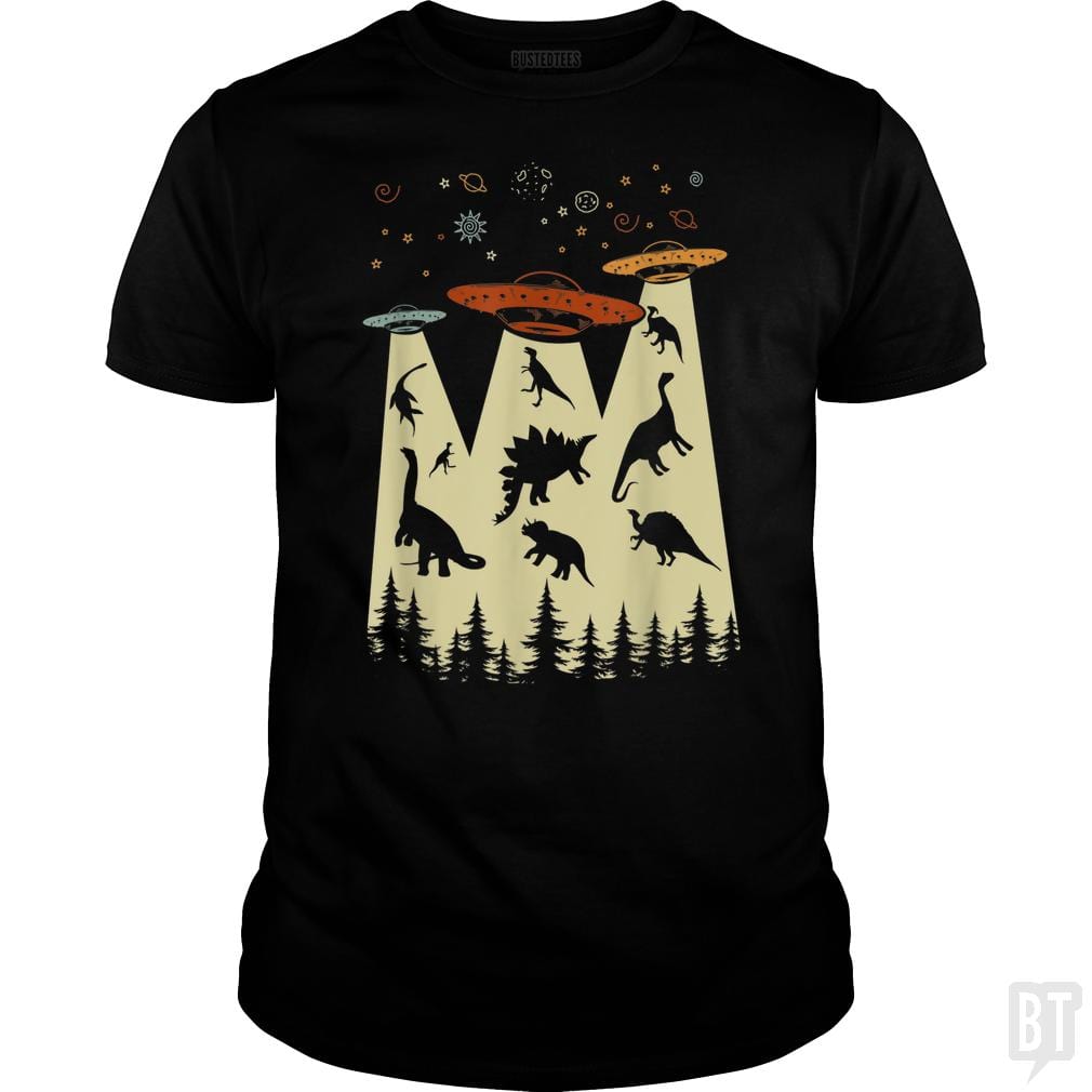 Vintage Dinosaur Alien Abduction