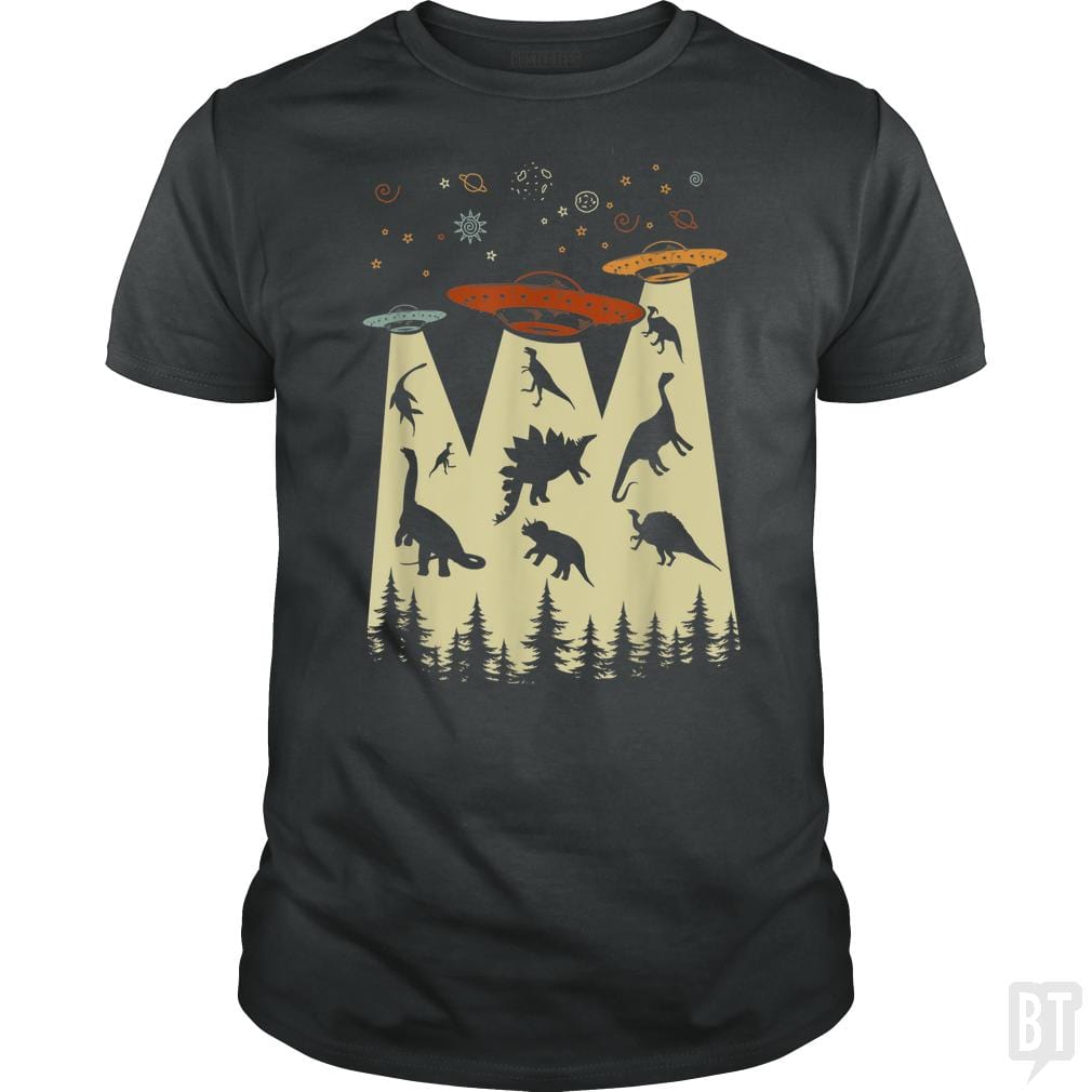 Vintage Dinosaur Alien Abduction