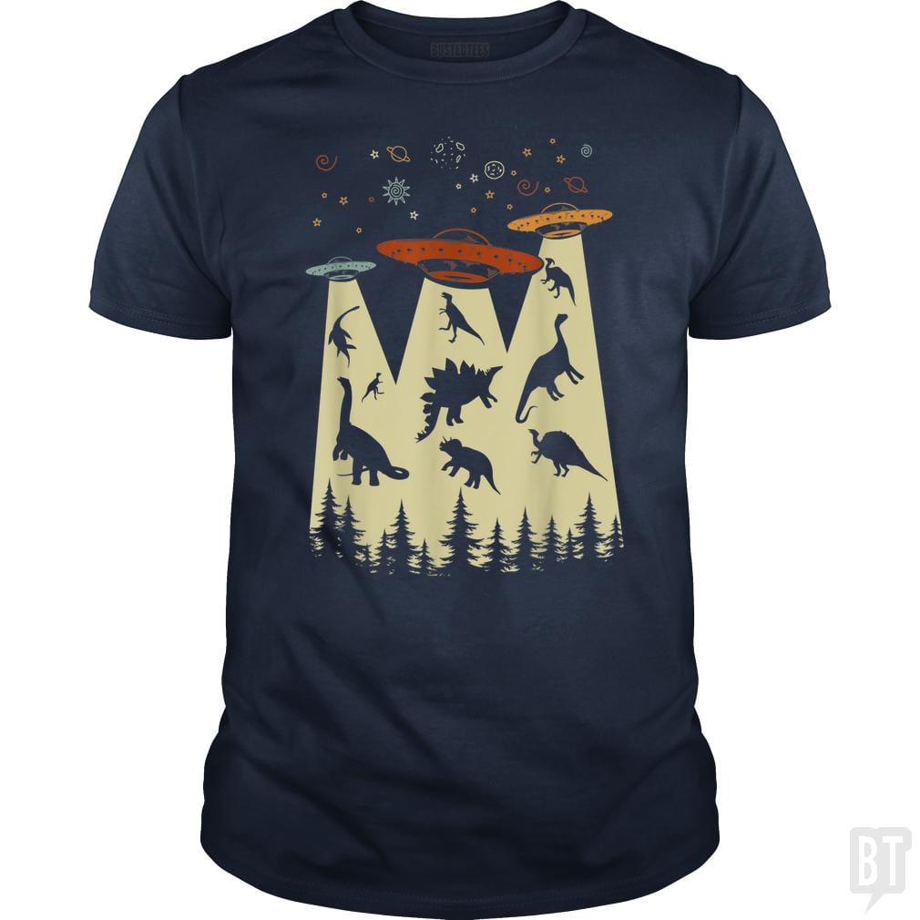 Vintage Dinosaur Alien Abduction
