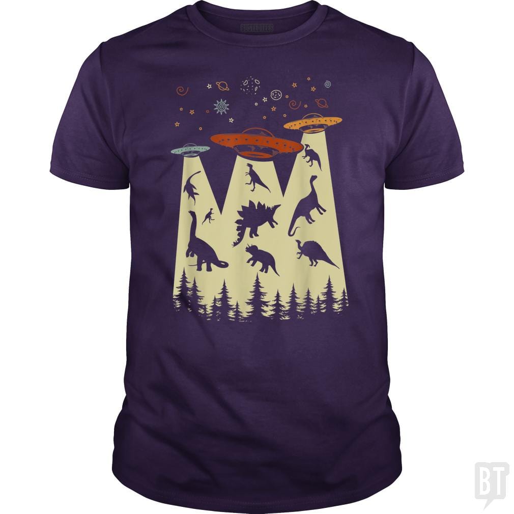 Vintage Dinosaur Alien Abduction