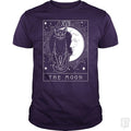 Tarot Card Crescent Moon And Cat Graphic