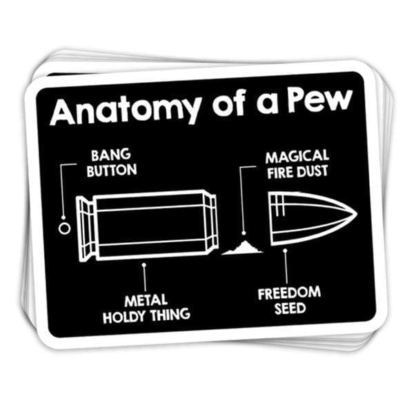 Anatomy of a Bullet Vinyl Sticker