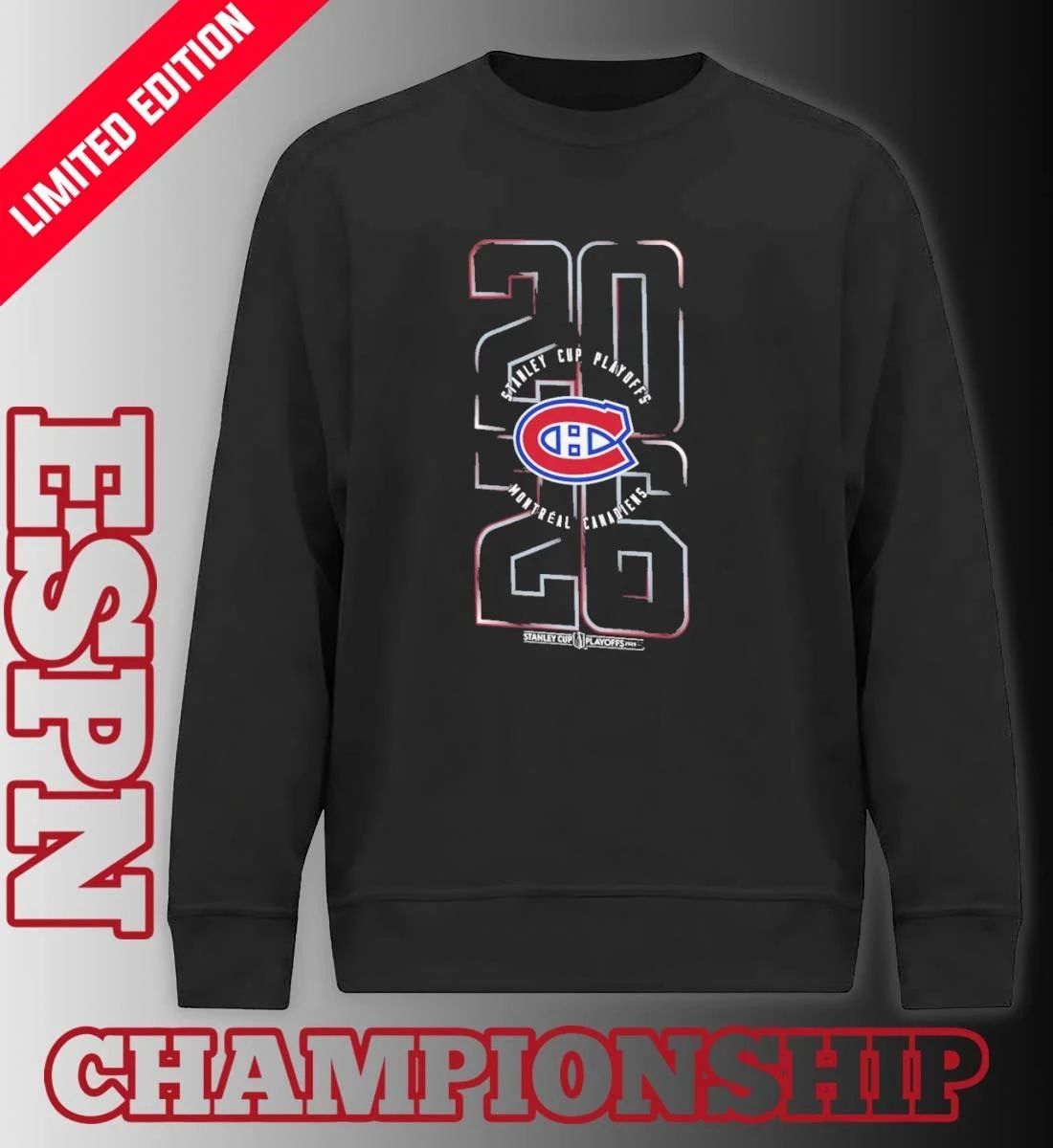 Montreal Canadiens 2026 Stanley Cup Playoffs Bold T-Shirt