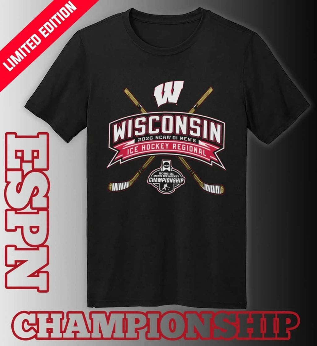 Wisconsin Badgers 2026 NCAA DI Men’s Ice Hockey Regionals T-Shirt
