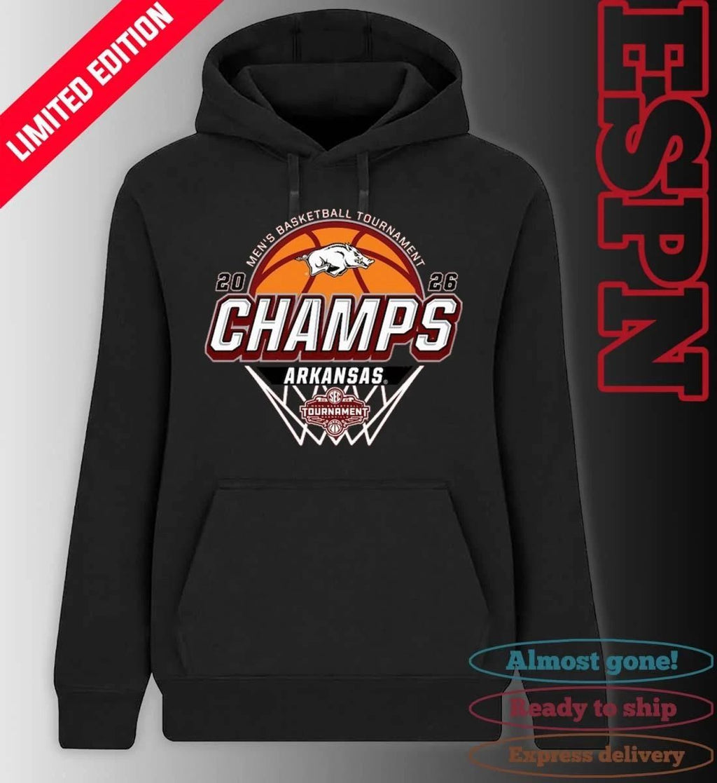 Arkansas Men’s Basketball SEC Tournament Champions Official Locker Room T-Shirt