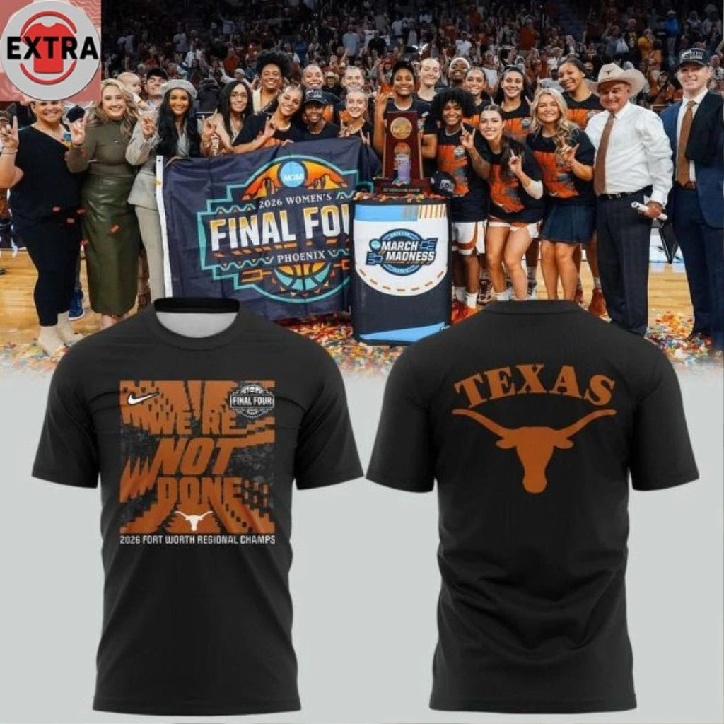Texas Longhorns 2026 NCAA Women’s Basketball Tournament Final Four Logo Two Sided T-Shirt – Perfect Gift for Men & Women