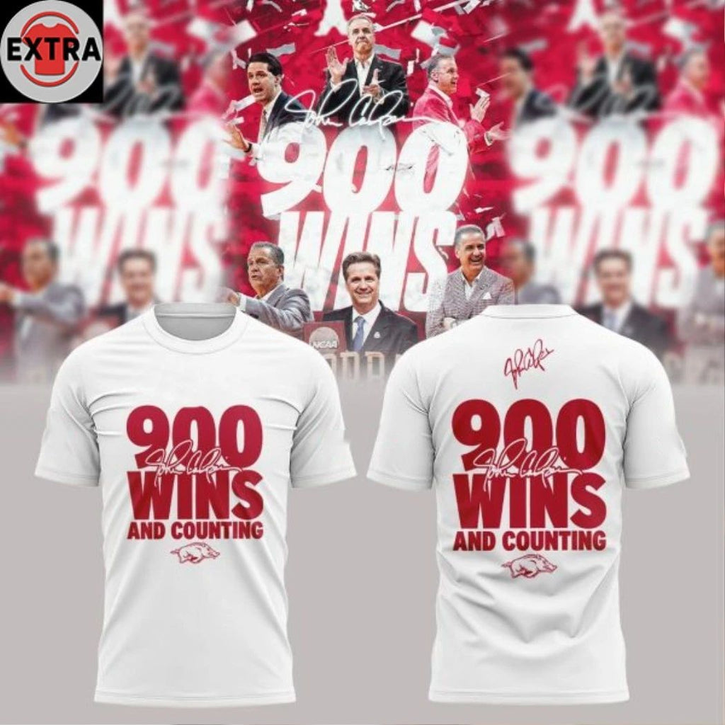 Original Arkansas Razorbacks Celebrates John Calipari 900 Wins 2026 Logo Shirt