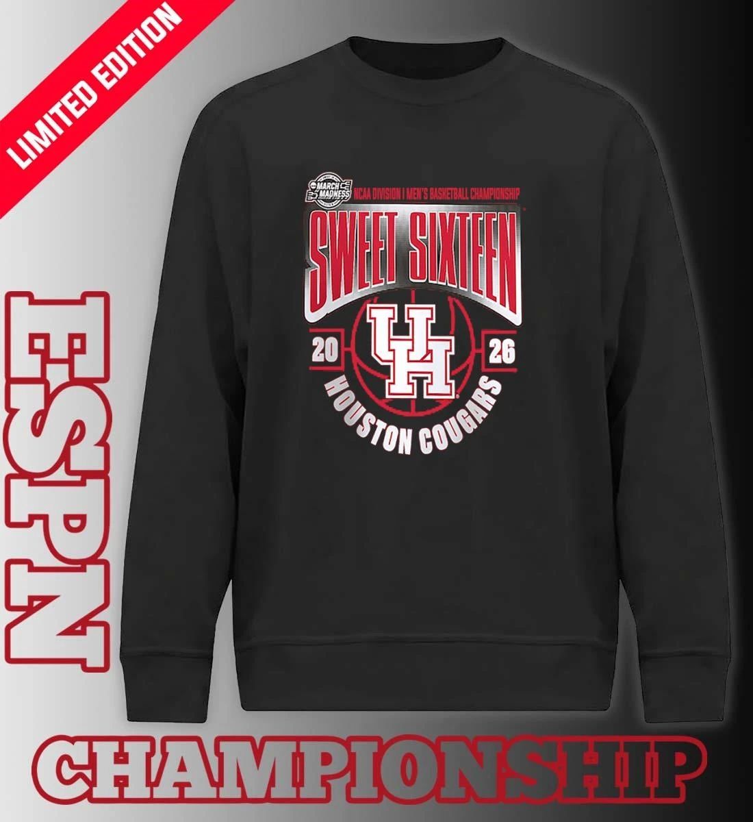 Houston Cougars Sweet 16 NCAA DI Men’s Basketball Tournament March Madness 2026 T-Shirt