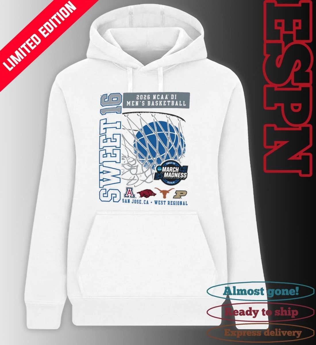 Sweet 16 NCAA DI Men’s Basketball Tournament 2026 West Regional T-Shirt