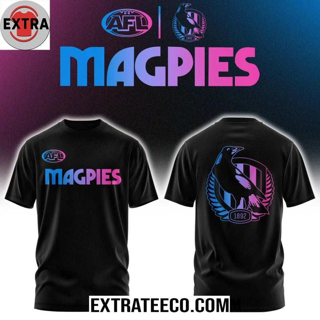 Collingwood Magpies Cyberpunk Vibe 2026 Night Hoodie T-Shirt
