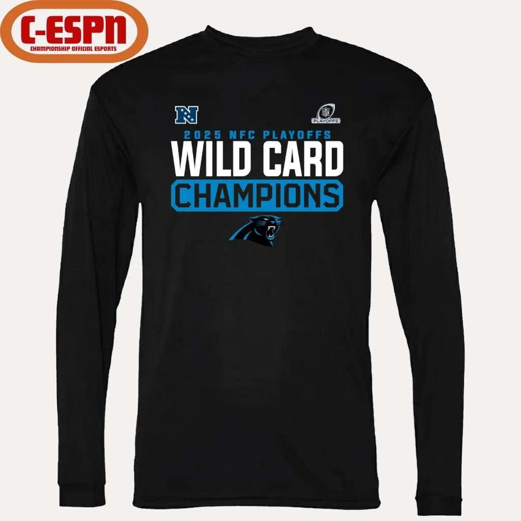 Carolina Panthers 2025-26 NFC Wild Card Playoffs Champions Shirt
