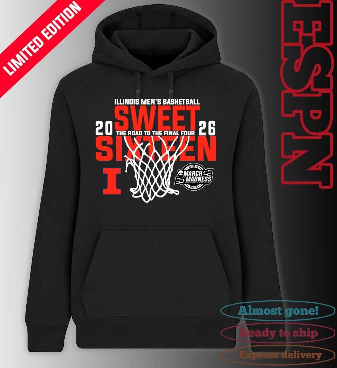 Illinois Men’s Basketball 2026 Sweet Sixteen The Road To The Final Four Shirt