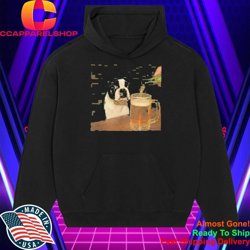 Dylan Crews Boston Terrier Drinking Beer Shirt
