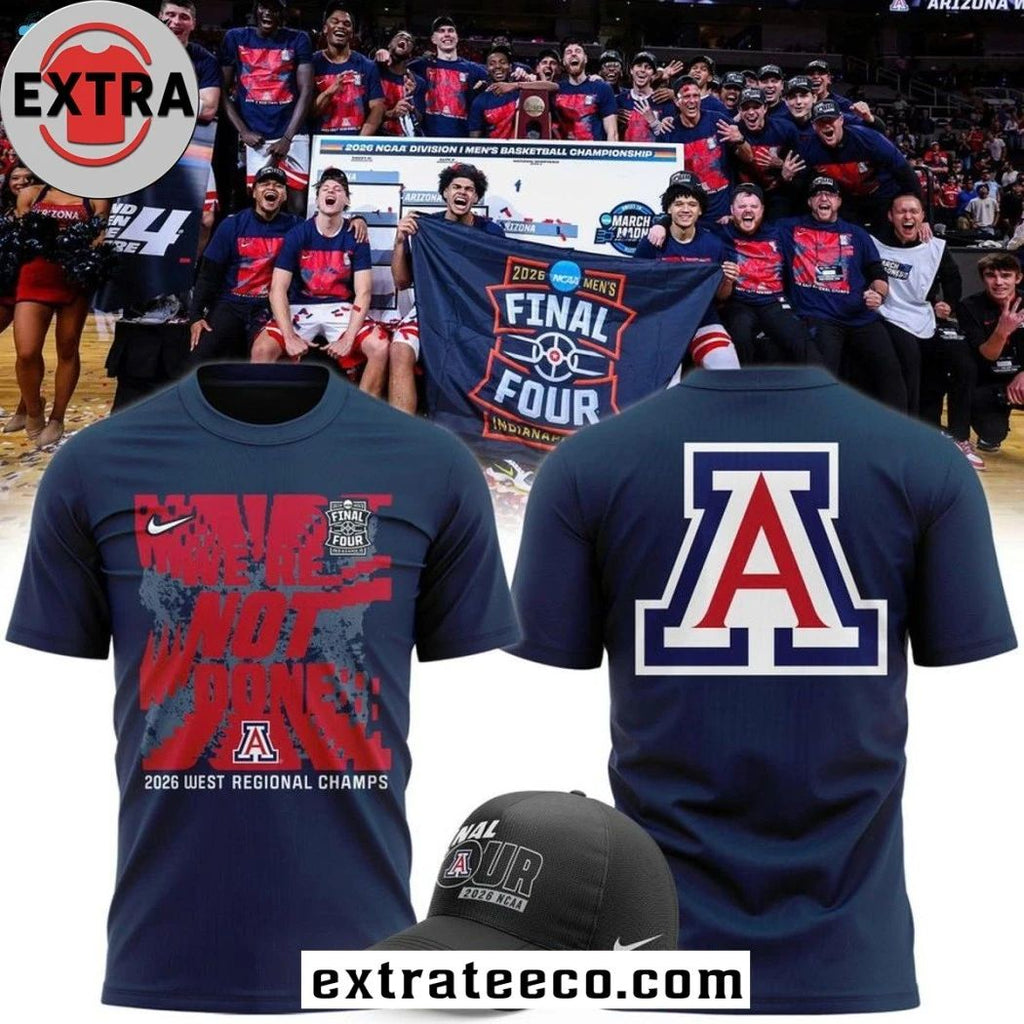 Arizona Wildcats Men’s Basketball Final Four Locker Room 2026 Logo Two Sided Shirt- Top-Rated Gift for College Basketball Lovers