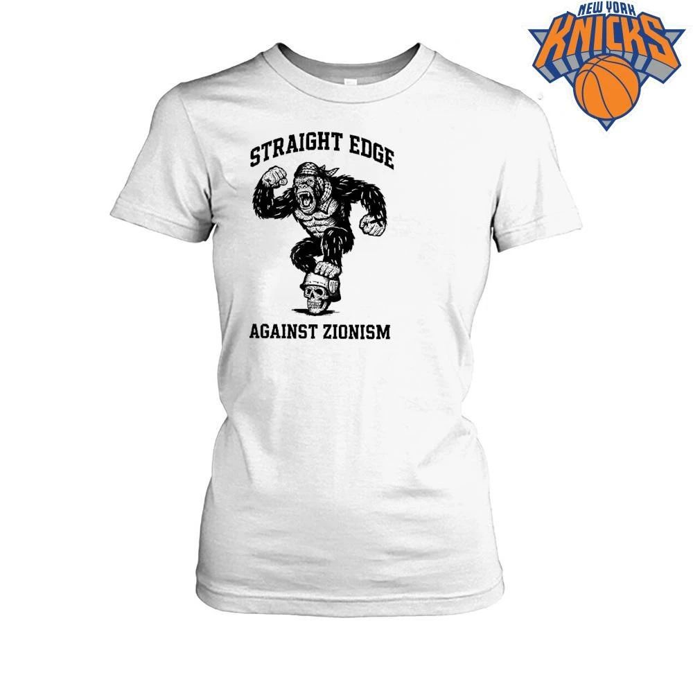 Straight Edge Against Zionism Gorilla Skull Hardcore Punk Shirt