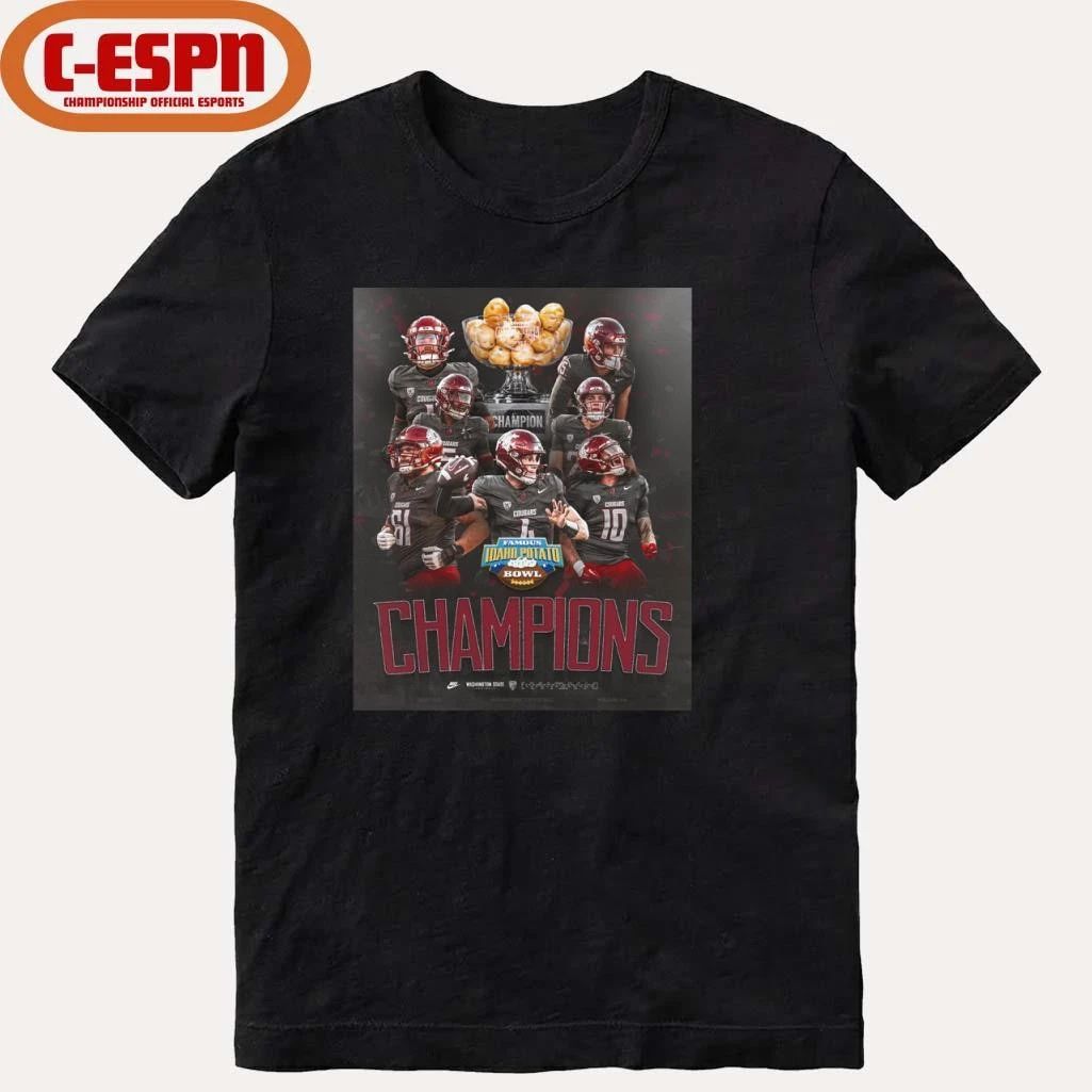 Washington State Cougars Team 2025 Idaho Potato Bowl Champions Poster Shirt