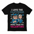 Carl And Ellie Fredricksen I Love The Carolina Panthers Up Movie I Love The Panthers More Than My Valentine Logo T-Shirt