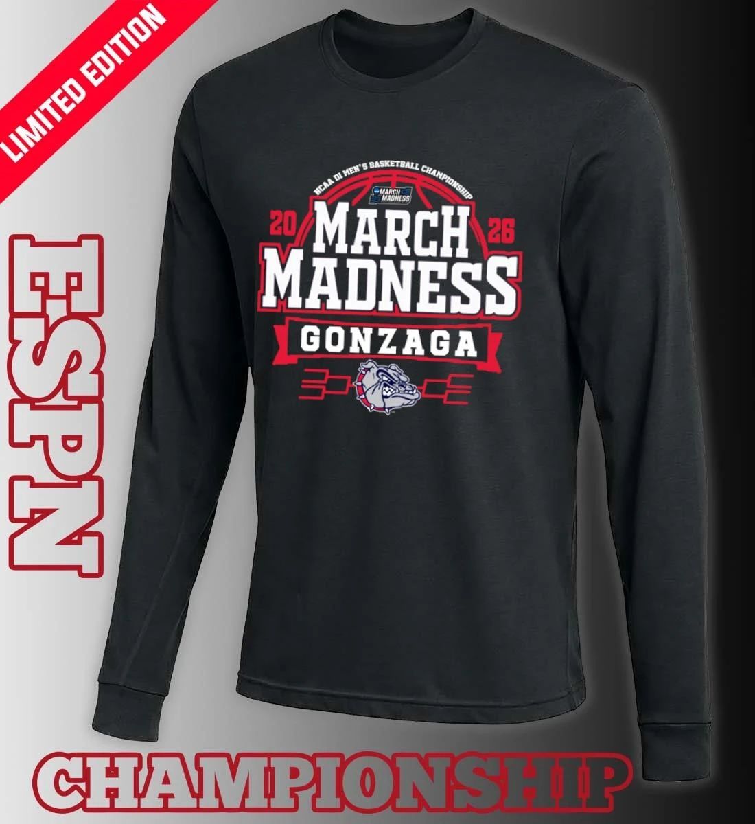 Gonzaga Bulldogs March Madness 2026 NCAA DI Men’s Basketball Tournament T-Shirt