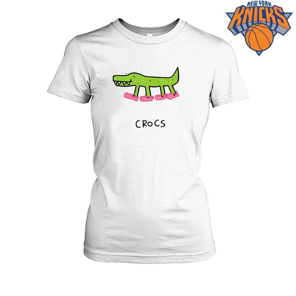 Crocs Crocodile Wearing Pink Shoes Funny Crocodile Parody Shirt